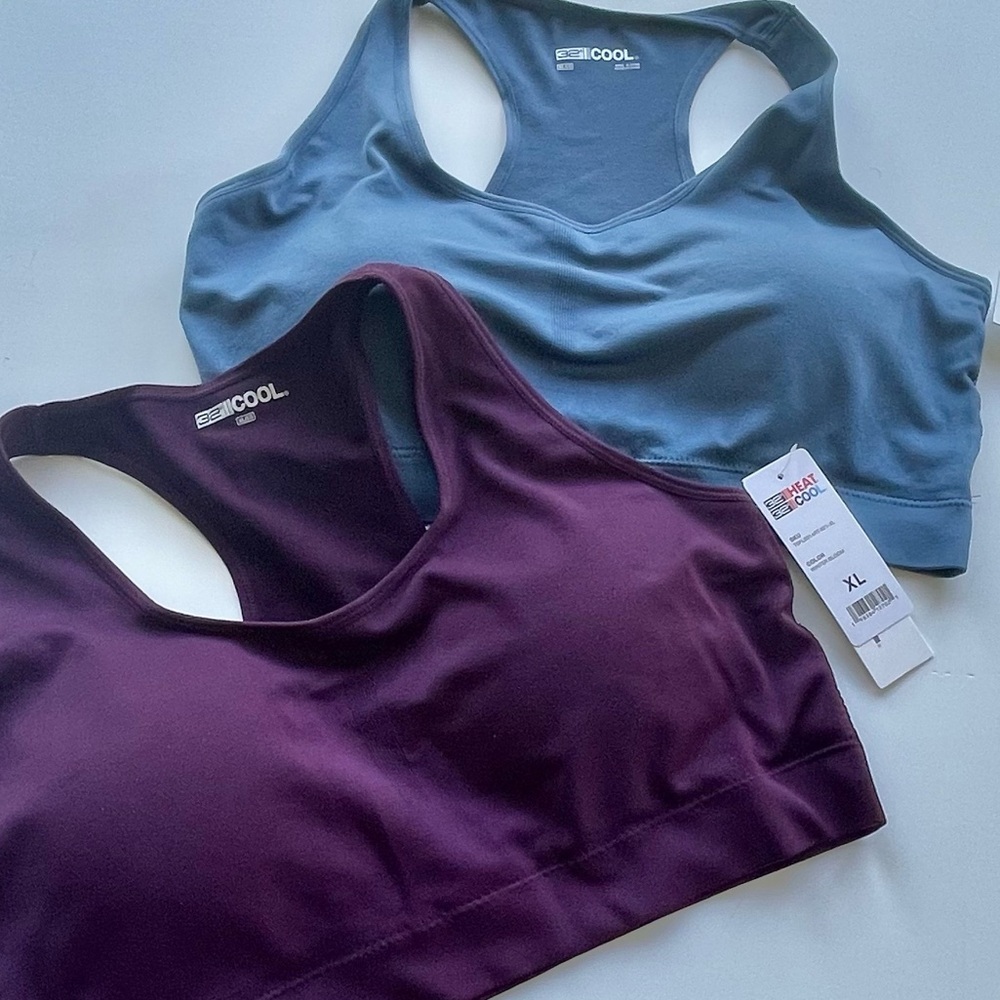 SEAMLESS RACERBACK SPORTS BRA 2 pieces Size XL - Picture 2 of 9